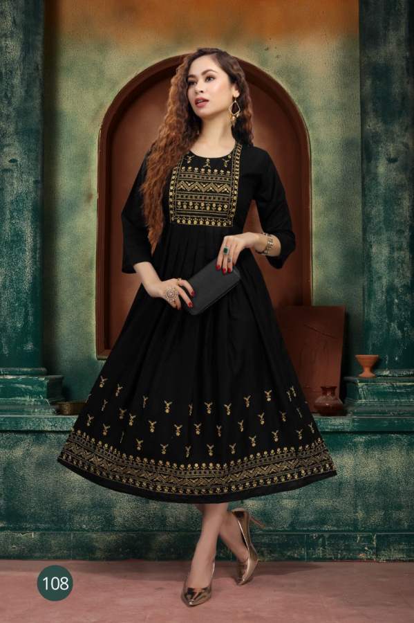 Razzo Zarina Fancy Ethnic Wear Embroidery Work Anarkali Kurti Collection